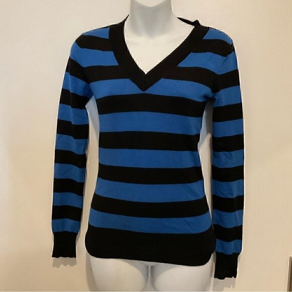 Tristan colorblock vneck striped sweater - Picture 4 of 4